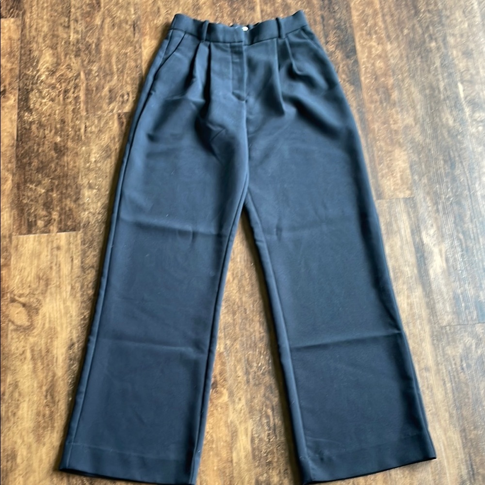 Abercrombie & Fitch Wide Leg Black Trousers